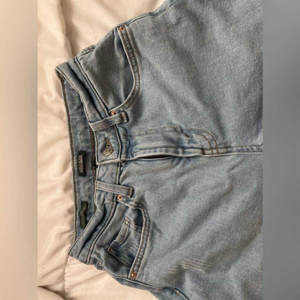 Super high rise tapered jeans